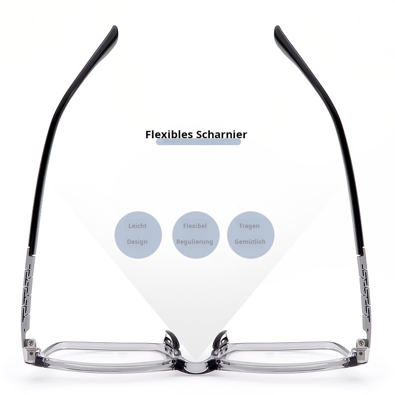 QUADRATISCHE ULTRALEICHTE REINTITAN PHOTOCHROME MULTIFOKALE LESEBRILLE