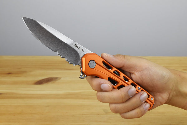 Buck 812 Trace Folder (Orange Aluminum)