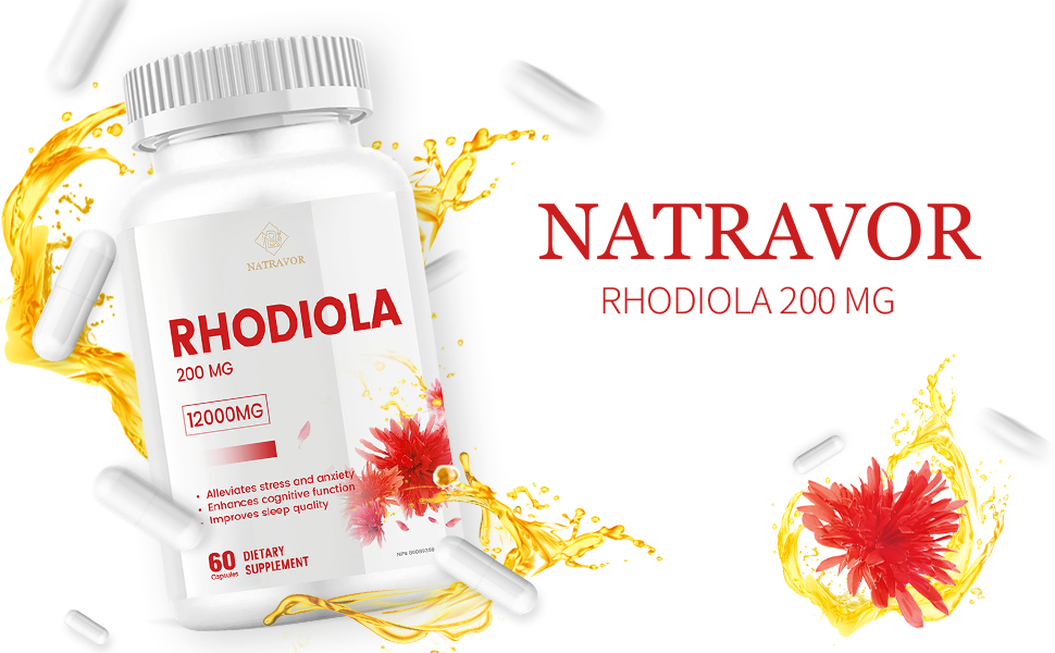 Rhodiola 200 mg capsules，12000mg，60 Capsules