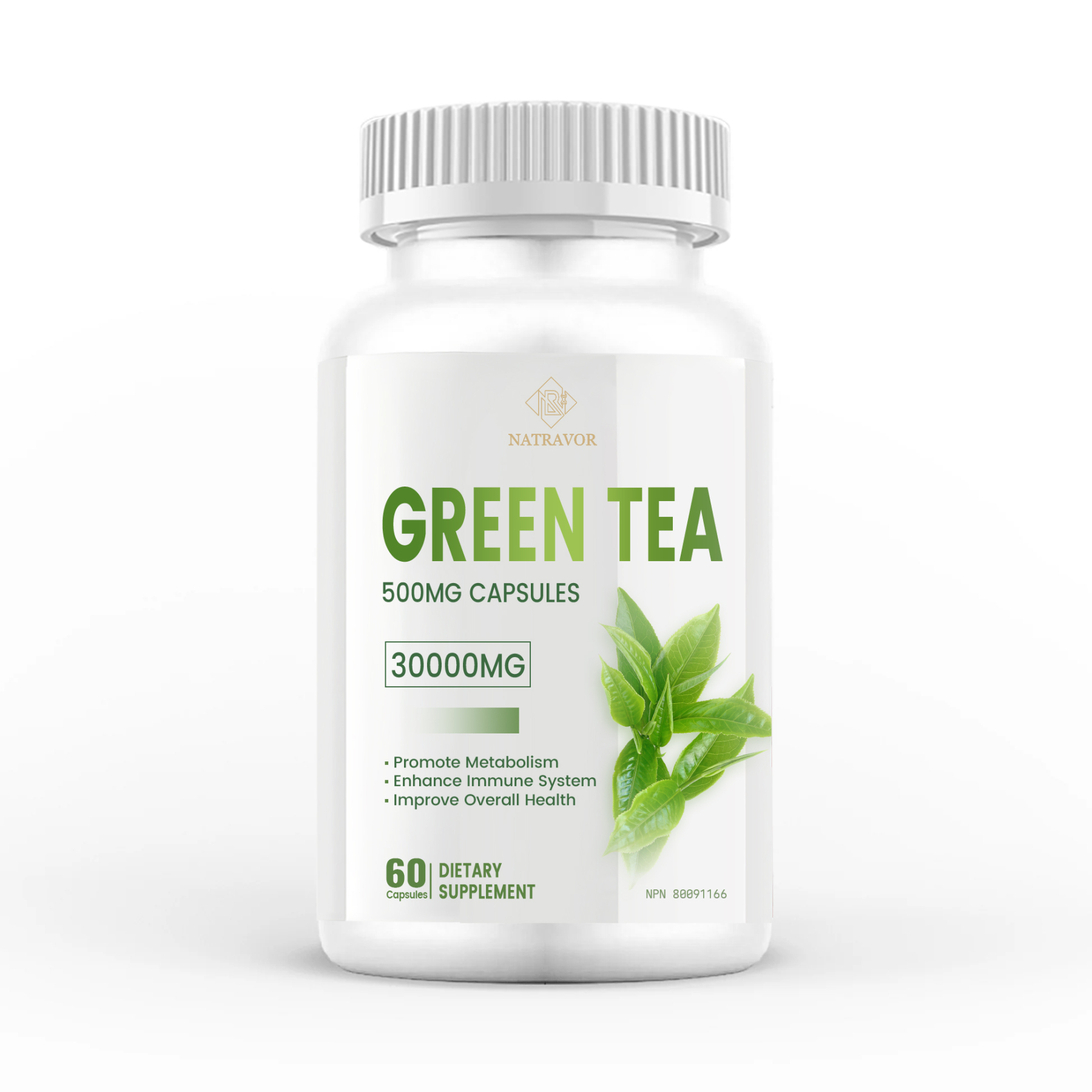 Green Tea 500mg capsules，30000mg，60 Capsules