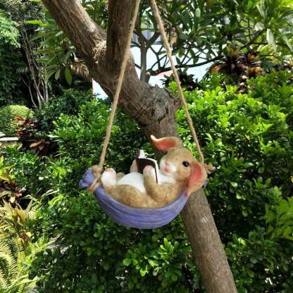 🔥Last Day 70% OFF - 🐇Handcrafted Bunny Climber Garden Ornament
