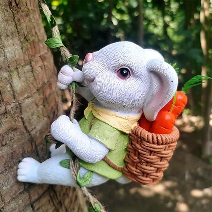 🔥Last Day 70% OFF - 🐇Handcrafted Bunny Climber Garden Ornament
