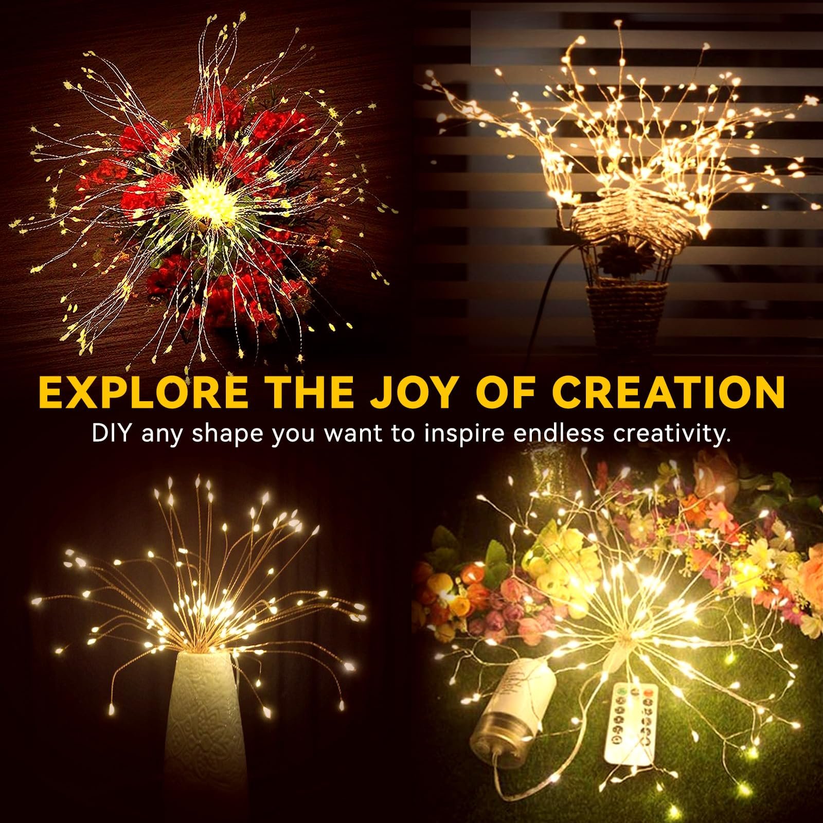 🎄Christmas Hot Sale 49%OFF-✨Hanging Starburst Fairy Lights for Christmas 🎅