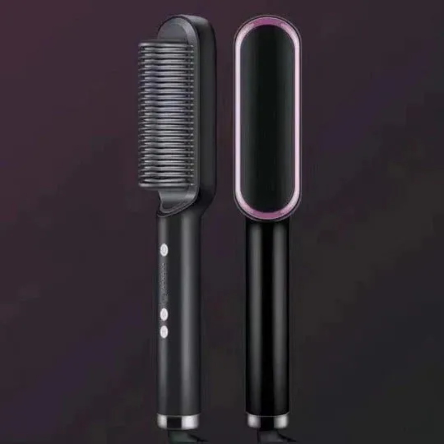🎄Last Day Sale-2-in-1 Hair Straightener Brush
