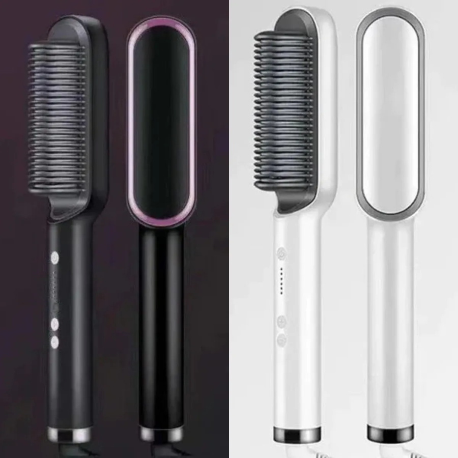 🎄Last Day Sale-2-in-1 Hair Straightener Brush