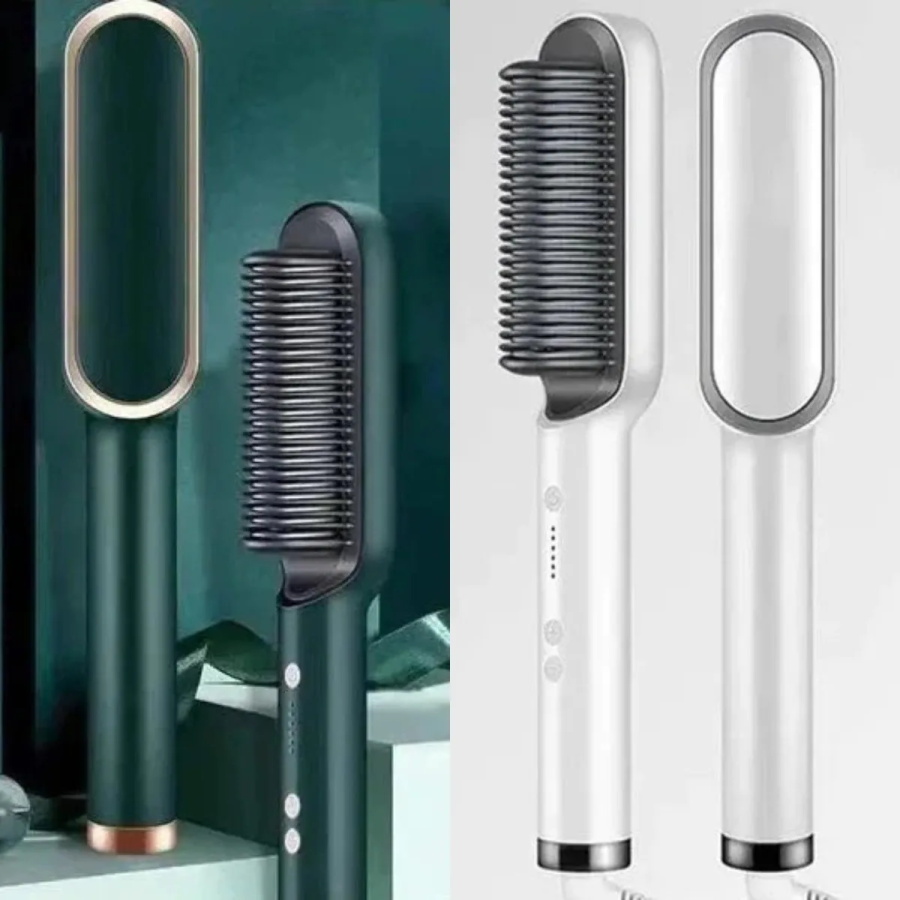 🎄Last Day Sale-2-in-1 Hair Straightener Brush