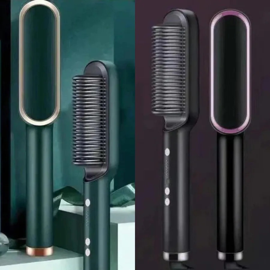 🎄Last Day Sale-2-in-1 Hair Straightener Brush