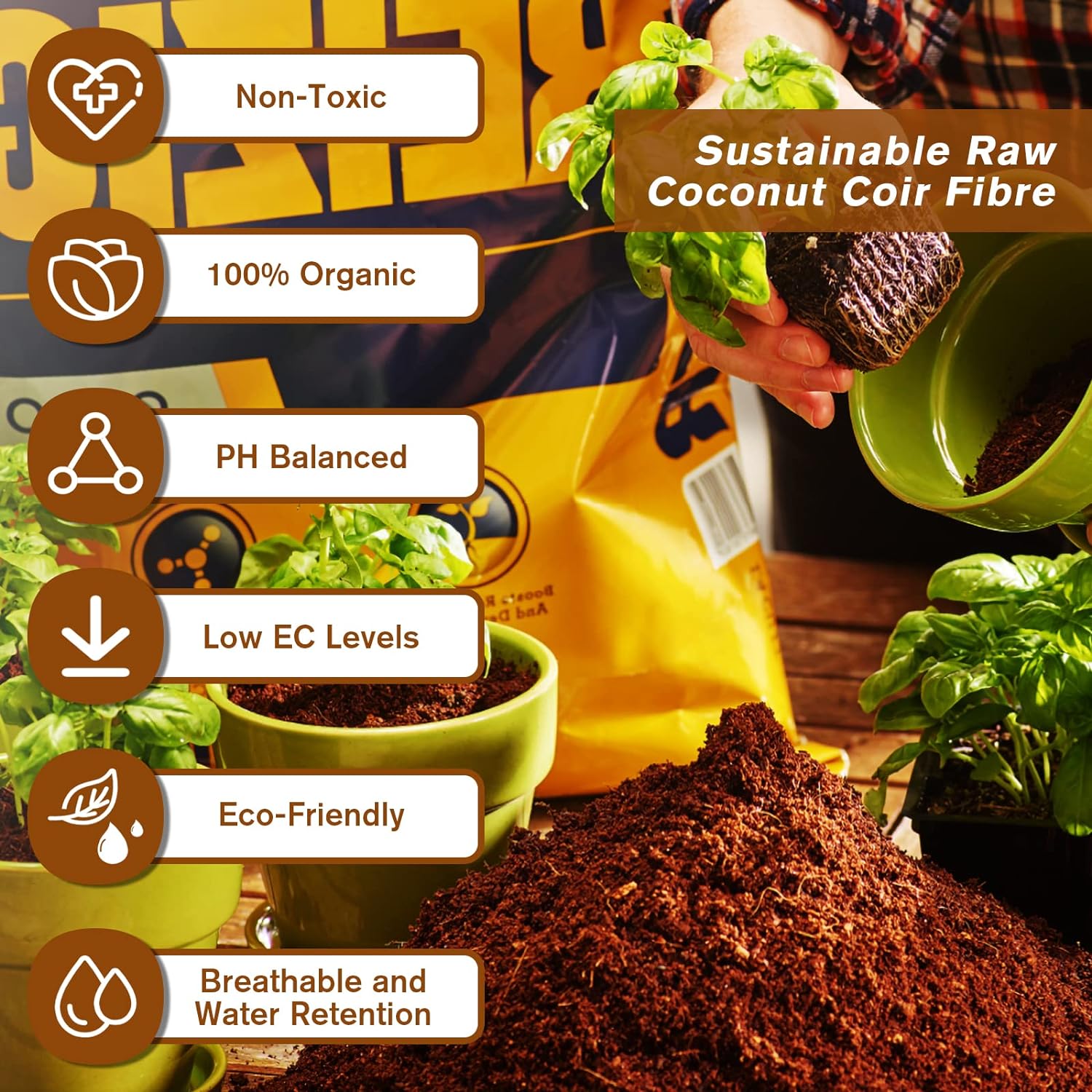 🔥 LAST DAY 60% OFF  - 🔥Premium Organic Coconut Coir Bricks for Plants(Collected from Pacific island countries)