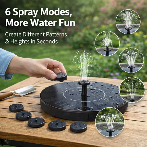 ⛲ Solar Garden Fountain Pump 🔥