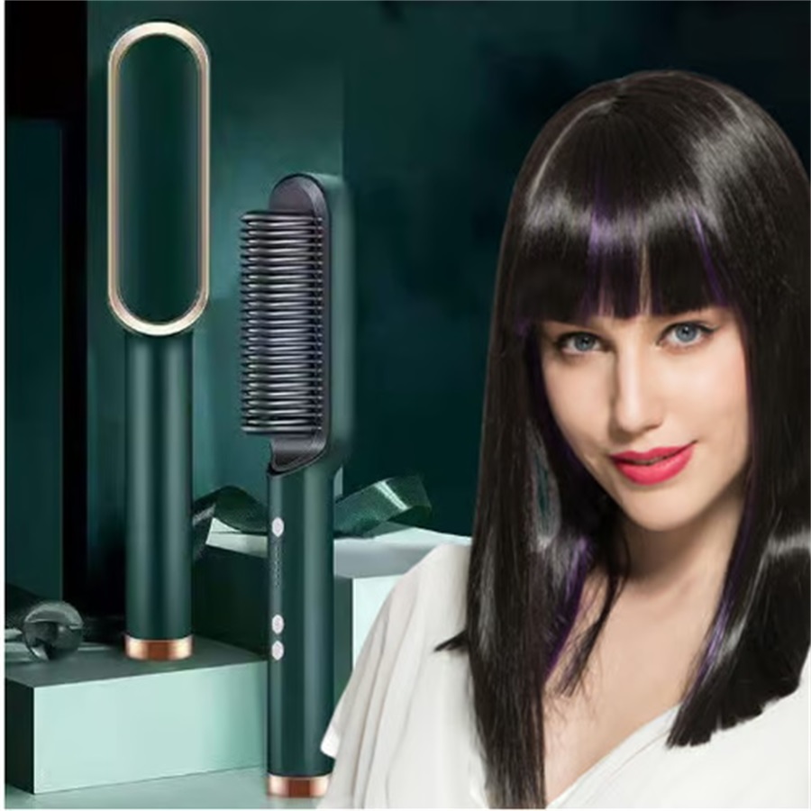 🎄Last Day Sale-2-in-1 Hair Straightener Brush
