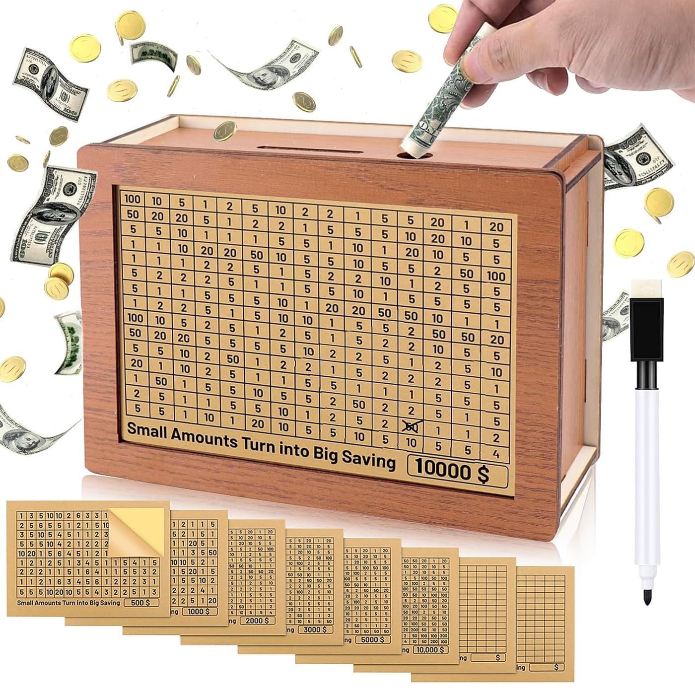 🎁Last Day Sale 69% OFF🎁Cash Vault Wooden Savings Box