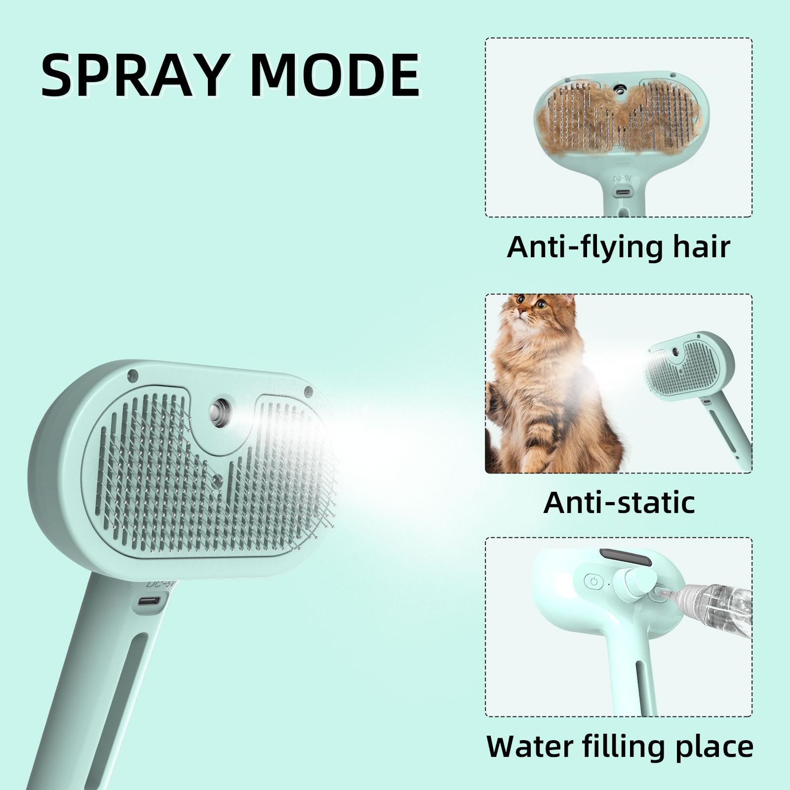 ✨Last Day 60% OFF💥Pet Spray Hair Removal Comb🐶
