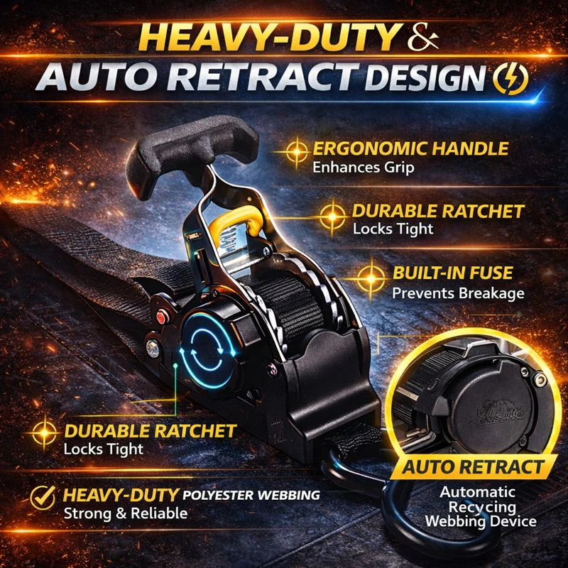🎁 Last day Sale 70% OFF⚡Auto Retractable Ratchet Tie Downs