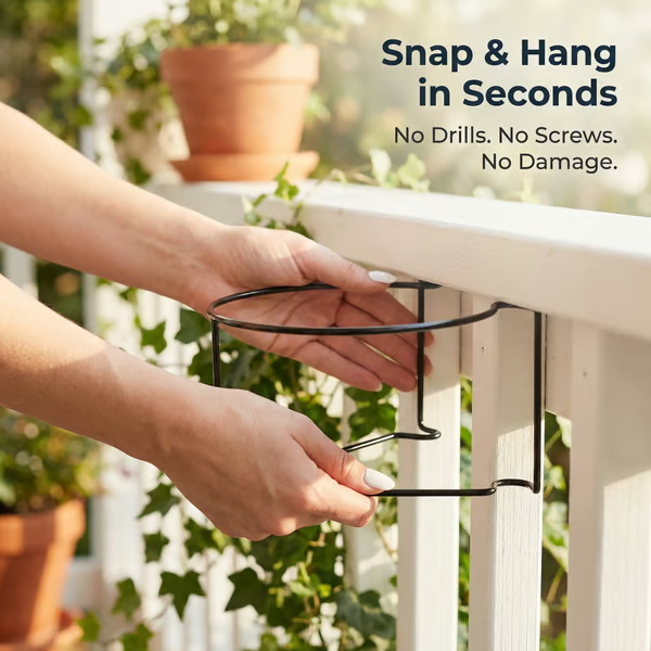 GripVerde™ Railing Plant Hanger