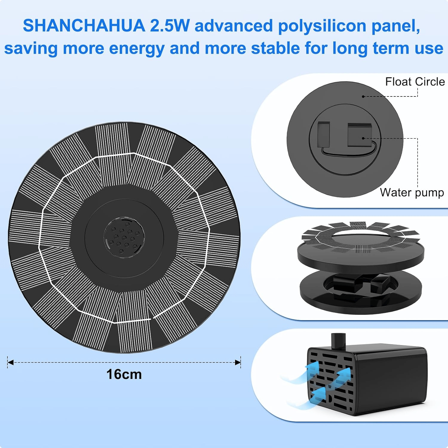 HOT SALE💥Solar Bird Bath Fountain Pump