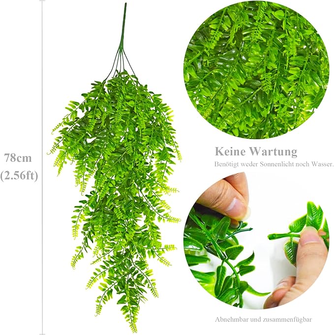 🔥LAST DAY SALE🎁Outdoor Artificial Boston Ferns UV Resistant Faux Greenary Vine