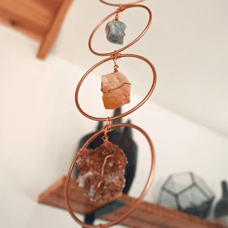 🔥LAST DAY SALE 69% OFF-Handmade Raw Crystal 7 Chakra Gemstone Wall Decor