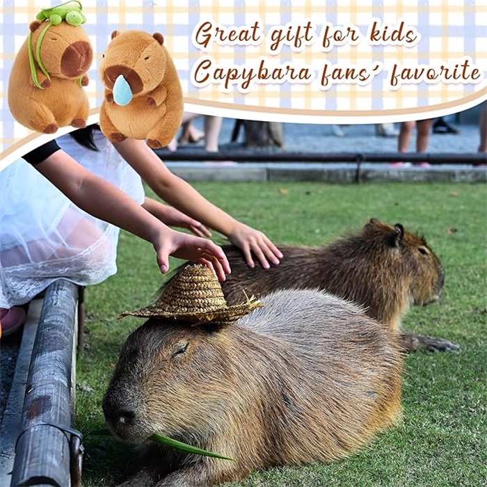 Capybara Plush Keychain Christmas Gift