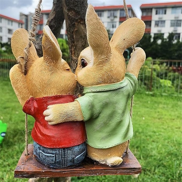 🔥Last Day 70% OFF - 🐇Handcrafted Bunny Climber Garden Ornament