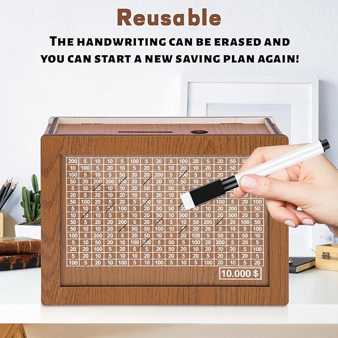 🎁Last Day Sale 69% OFF🎁Cash Vault Wooden Savings Box