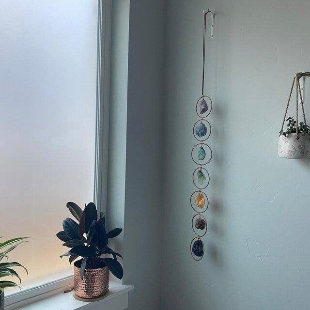 🔥LAST DAY SALE 69% OFF-Handmade Raw Crystal 7 Chakra Gemstone Wall Decor