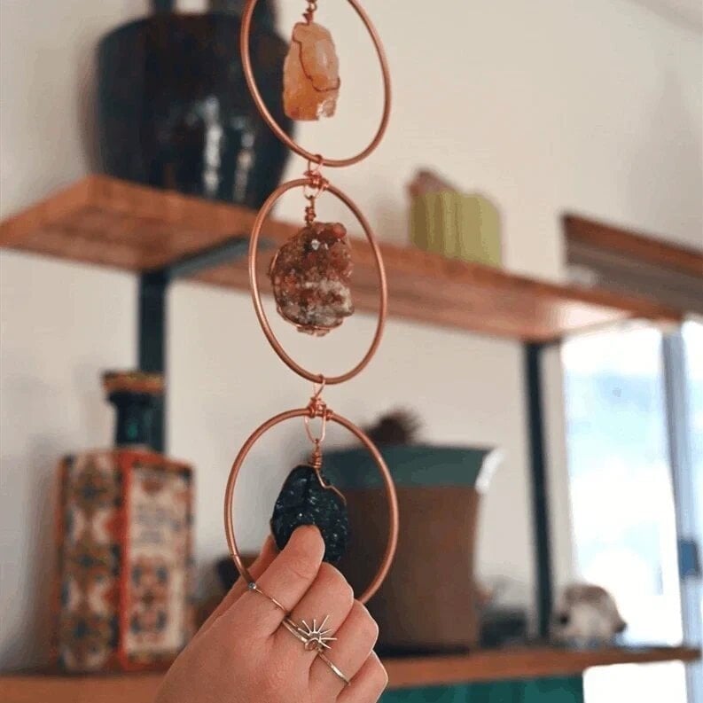 🔥LAST DAY SALE 69% OFF-Handmade Raw Crystal 7 Chakra Gemstone Wall Decor