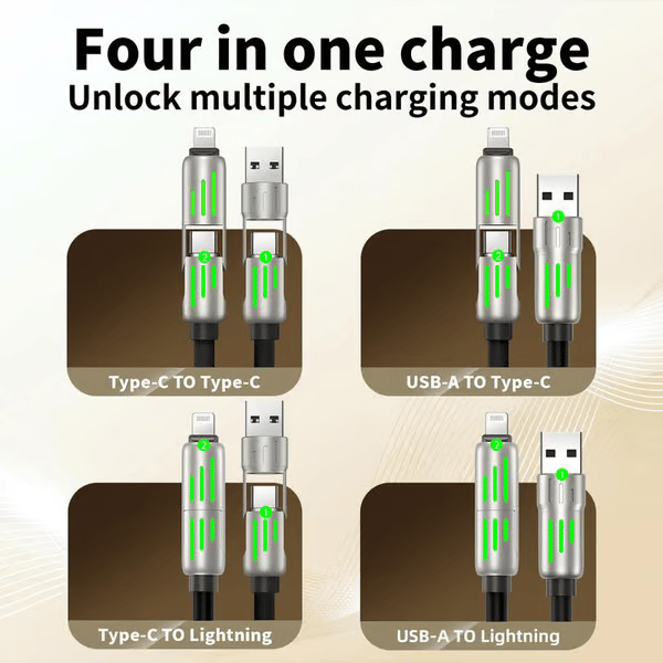 🔥🔥Last Day 70% OFF🔥 - 4-in-1 USB Charging Cable mFish fast charging MAX 240W