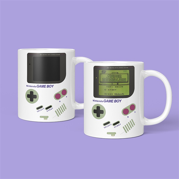 Pixel Heart Color Changing Ceramic Mug