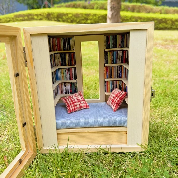 Room Box with Window Miniature Book Nook