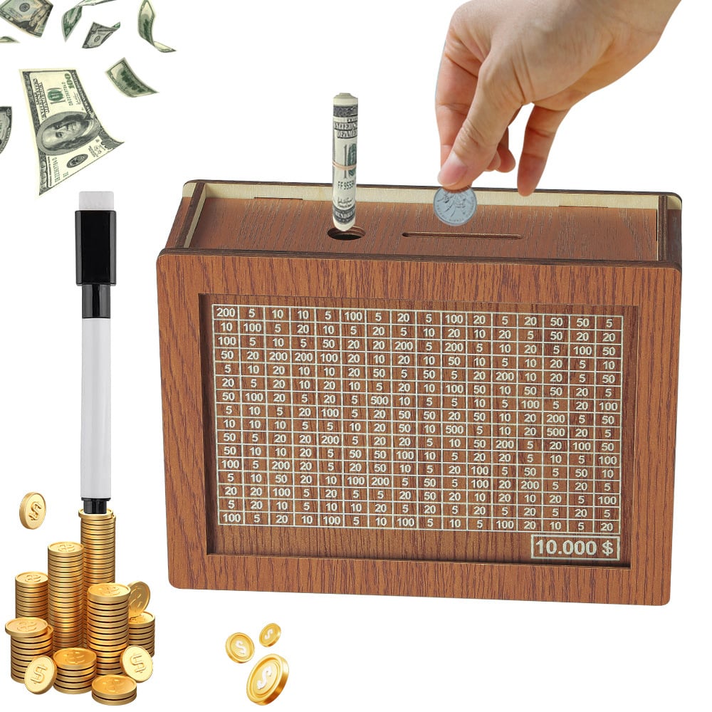 🎁Last Day Sale 69% OFF🎁Cash Vault Wooden Savings Box