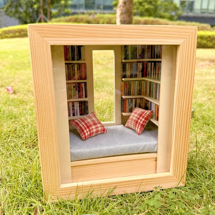 Room Box with Window Miniature Book Nook