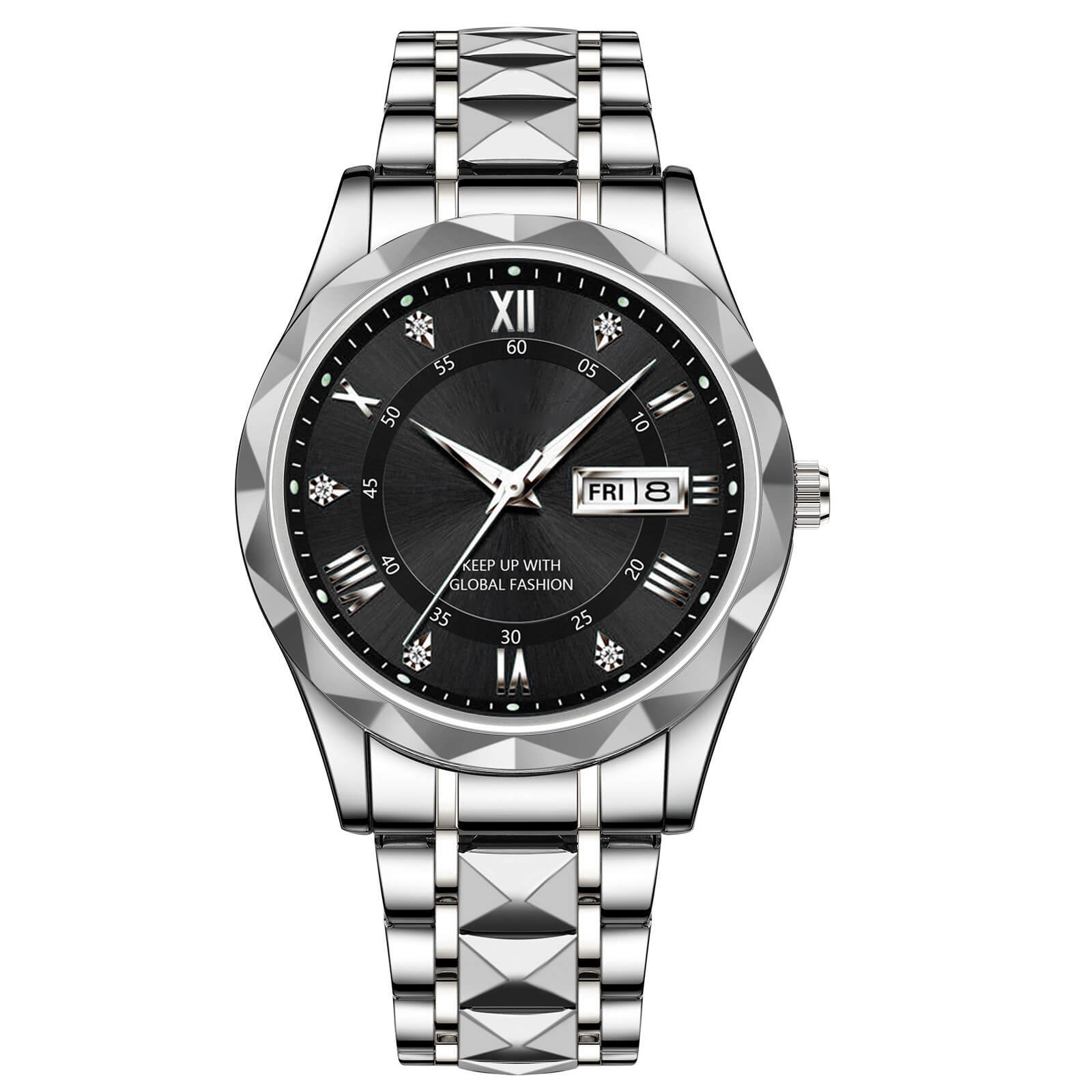 🔥LAST DAY SALE🎁Waterproof Luminous Stainless Steel Two-tone Quartz Men's Watch