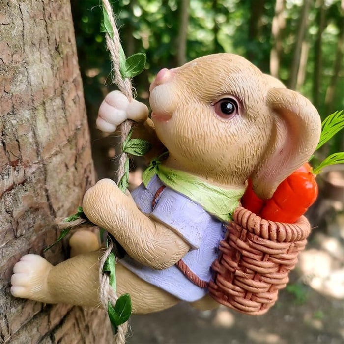 🔥Last Day 70% OFF - 🐇Handcrafted Bunny Climber Garden Ornament