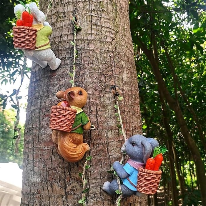 🔥Last Day 70% OFF - 🐇Handcrafted Bunny Climber Garden Ornament
