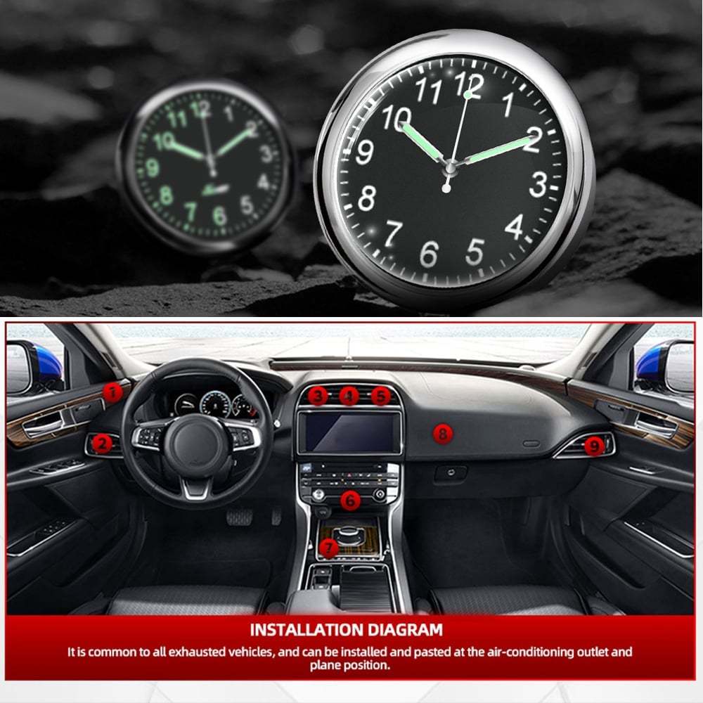 🔥Vintage gift-Luminous decoration mini clock for car/motorcycle/Sewing machine