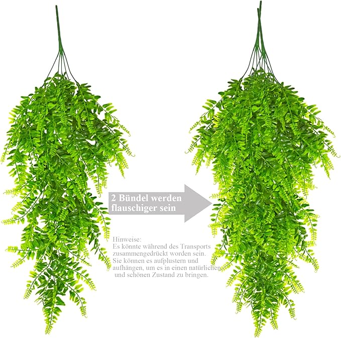🔥LAST DAY SALE🎁Outdoor Artificial Boston Ferns UV Resistant Faux Greenary Vine