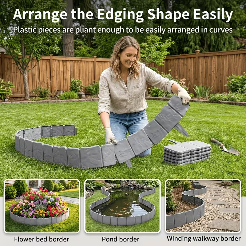 🔥Last Day Sale-60% Off - Stone-Look Garden Edging Border