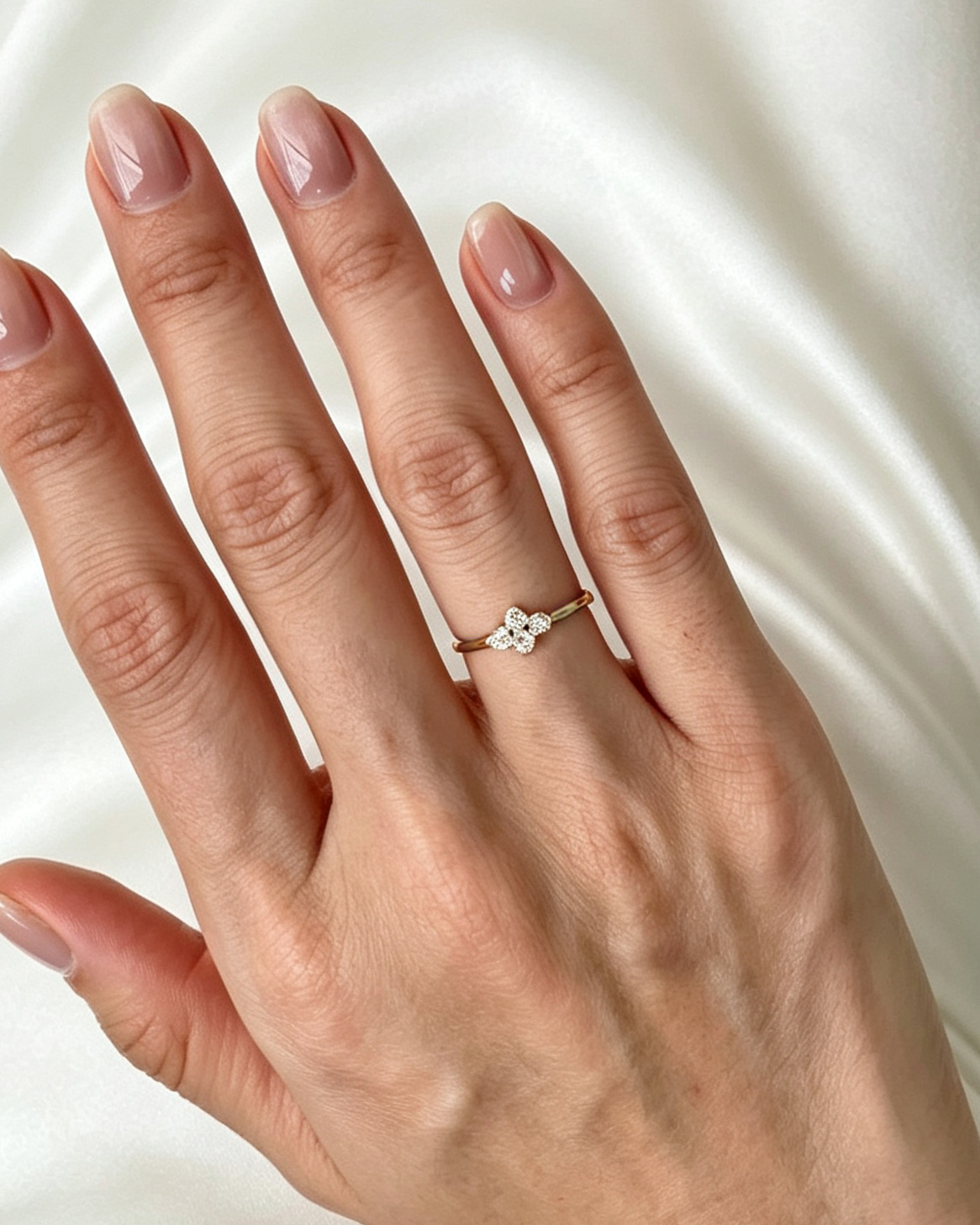 Avelune Quad Round Diamond Cluster Ring