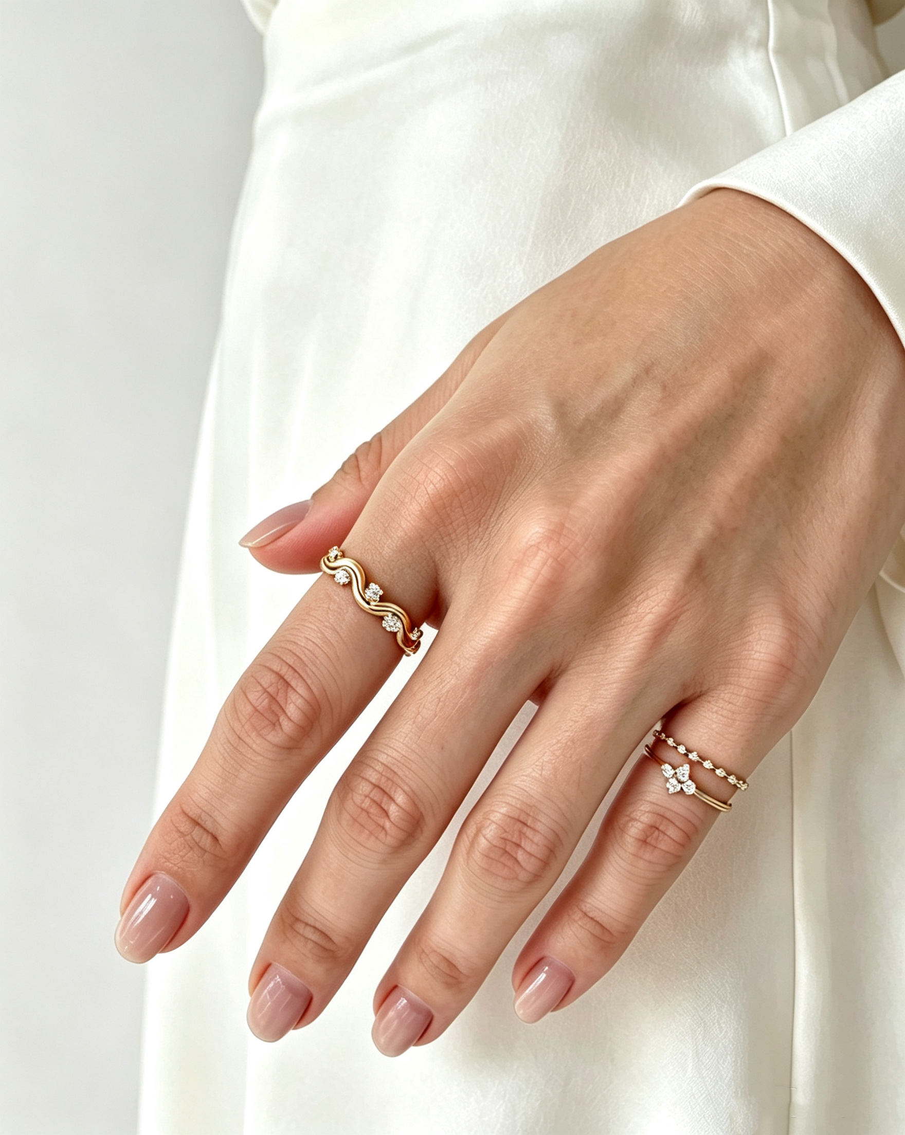 Avelune Quad Round Diamond Cluster Ring