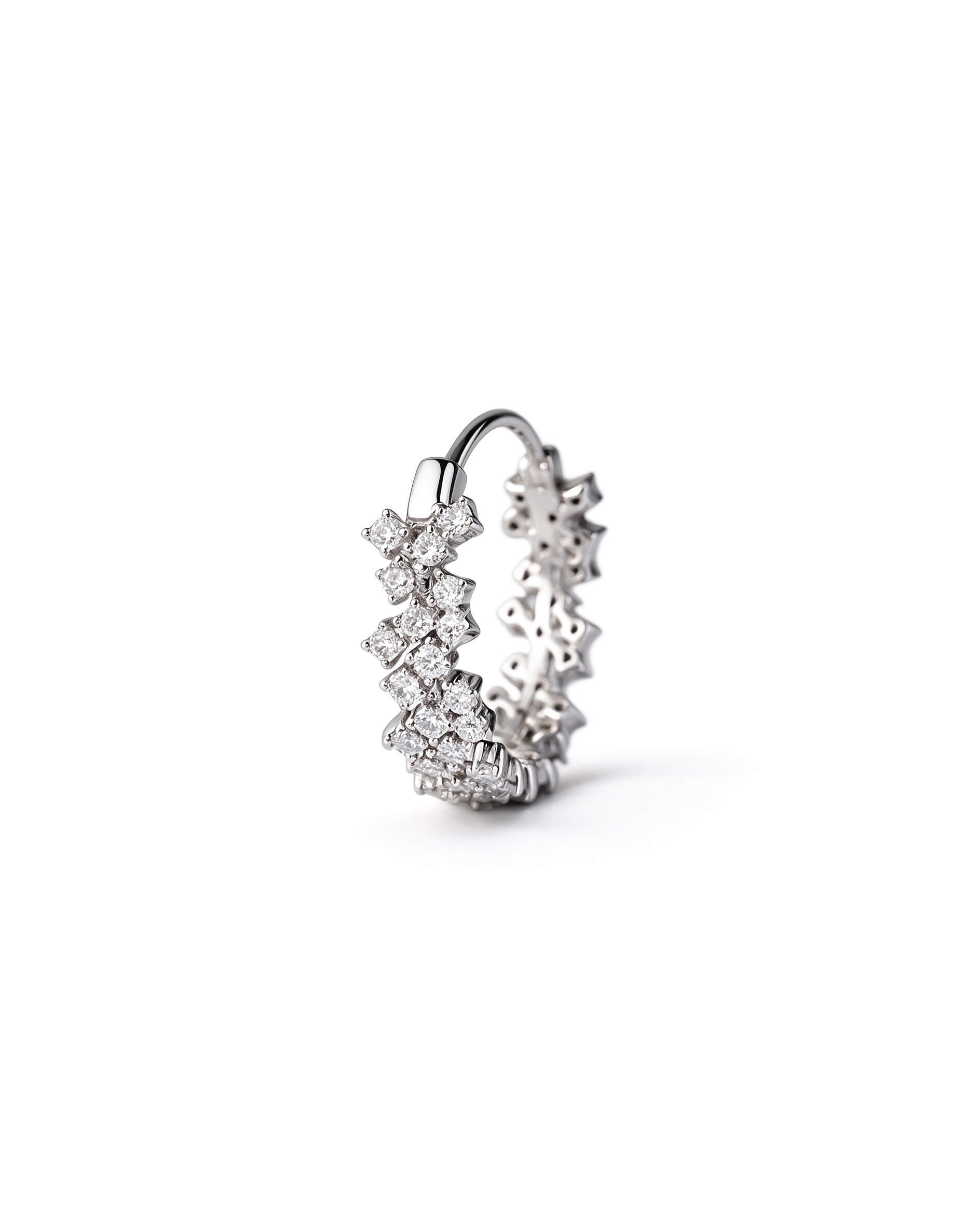 Elvarine Scatter Round Lab Diamond Hoop Earrings