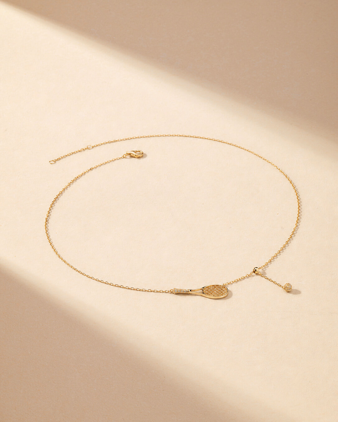 Solea Diamond Tennis Racket Necklace