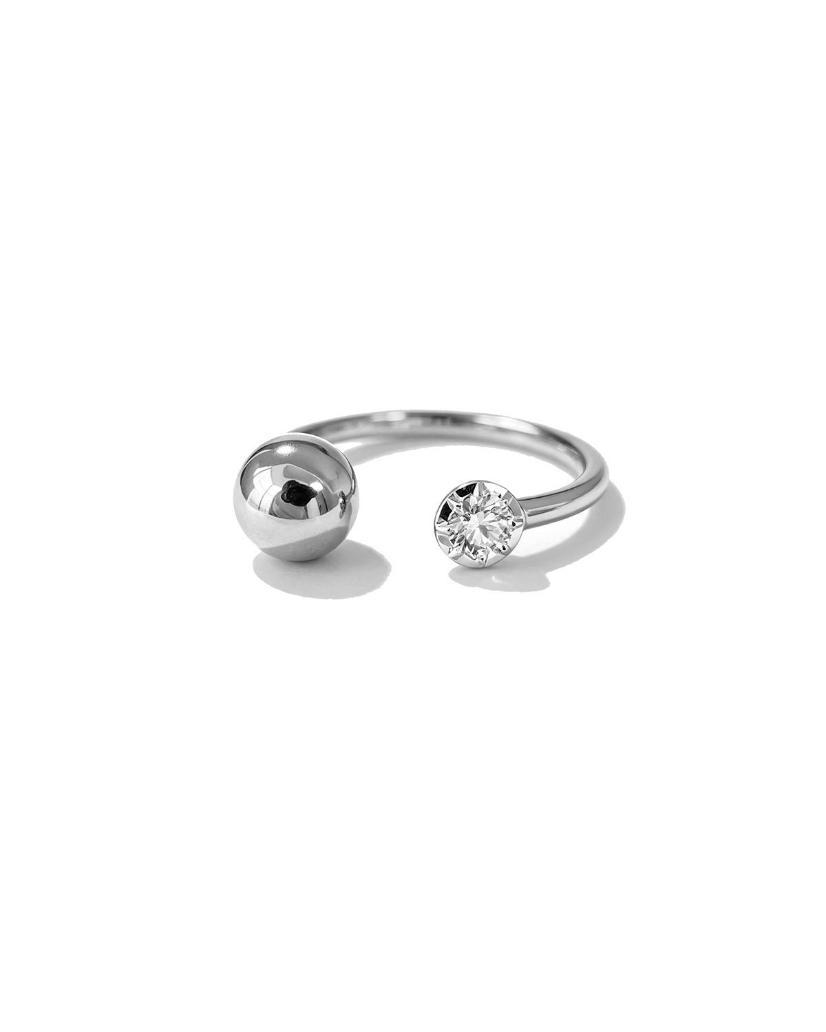 Elowen Orb Diamond Open Ring