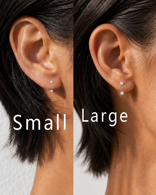 Aveline L-Shape Diamond Stud Earrings