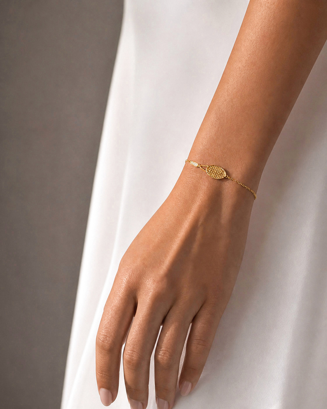 Solea Diamond Tennis Racket Bracelet