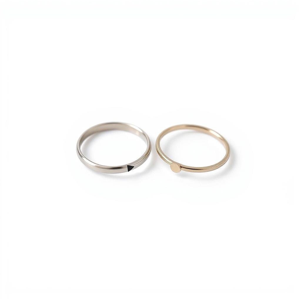 Minimalist promise rings for couples with simple elegant designs