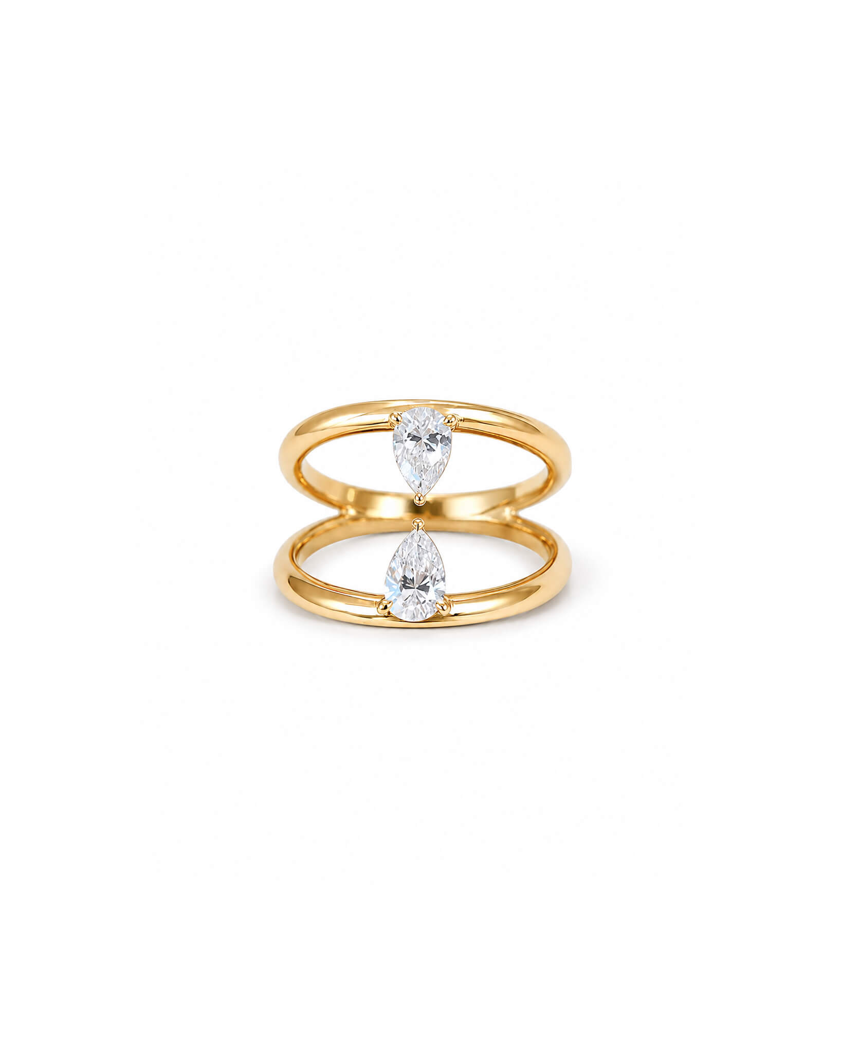 Aveline Twin Pear Diamond Ring