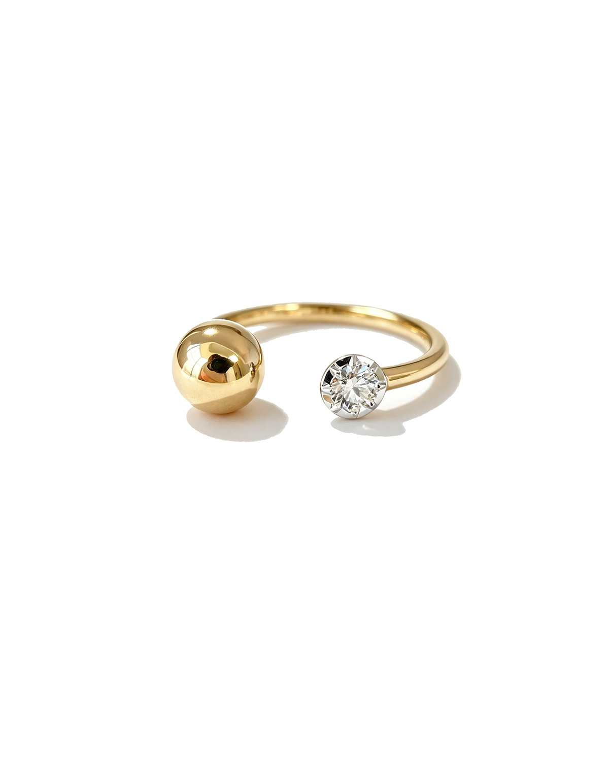 Elowen Orb Diamond Open Ring