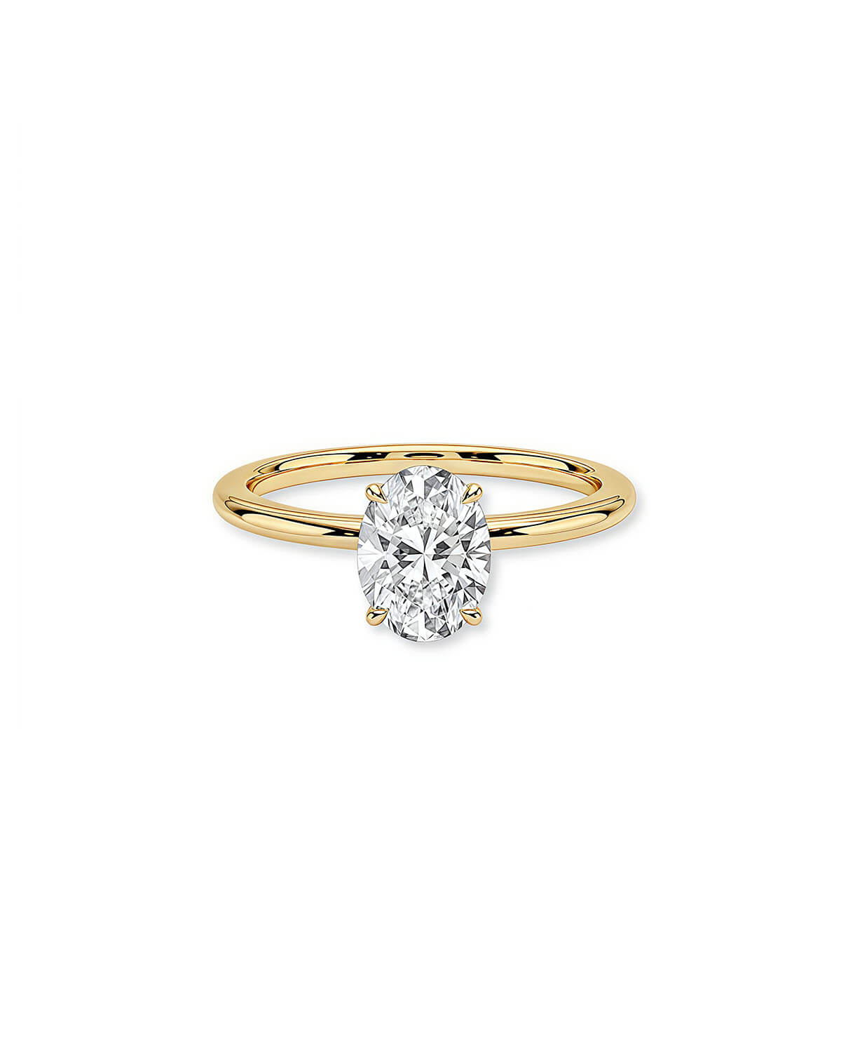 Affordable Moissanite Oval Diamond Ring-Opreshyne
