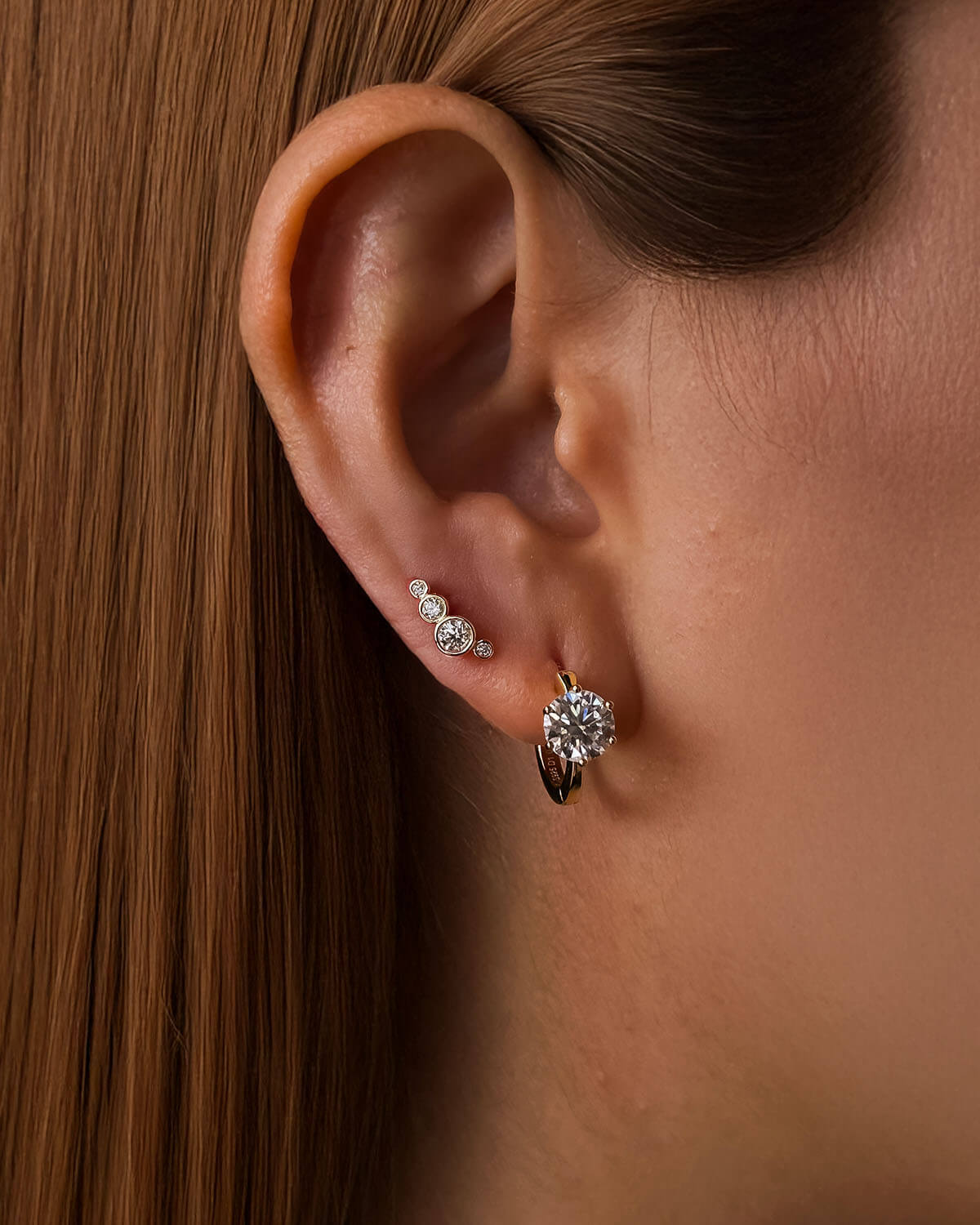 Moissanite Stud Earrings – Four Diamonds Brilliance-Opreshyne