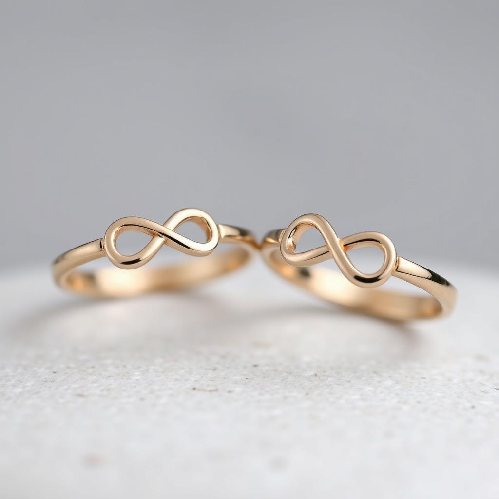 Infinity symbol promise rings for couples representing endless love